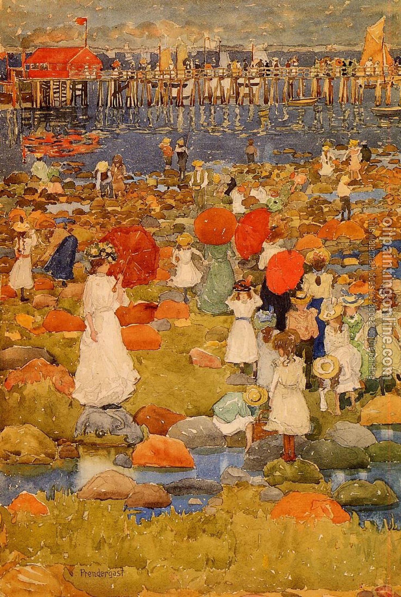 Prendergast, Maurice Brazil - The Stony Beach